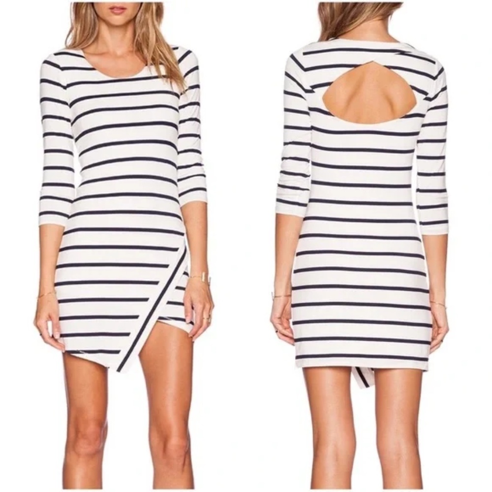 Lovers + Friends Sweet Surrender Navy Stripe Dress